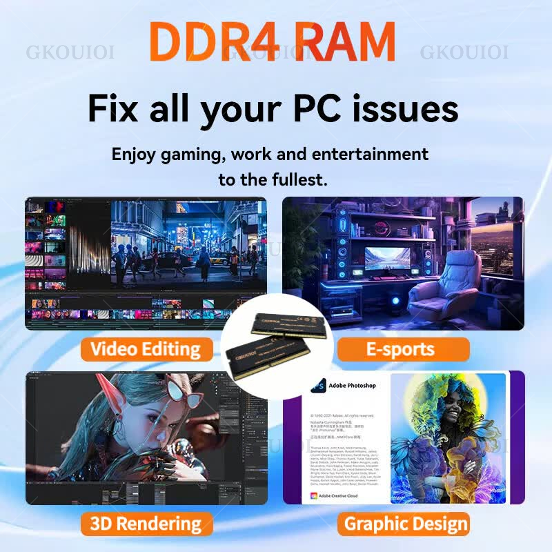 GKOUIOI DDR4 Memoria Ram 4GB 8 - Ddr4 2400Mhz incelemesi ve fiyatı